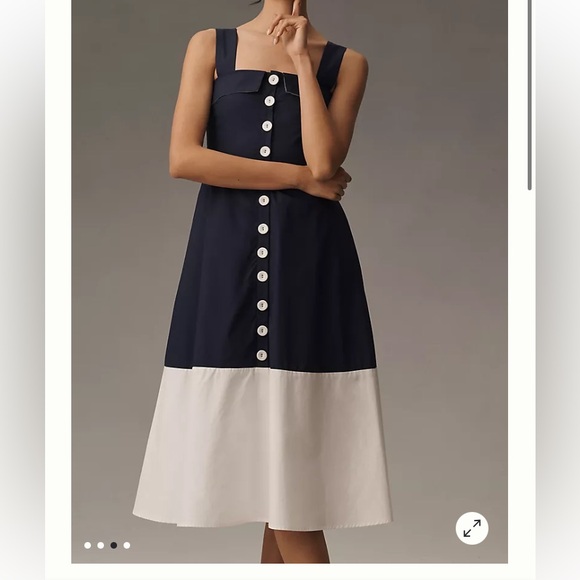 English Factory Sleeveless Square-Neck Midi Dress - Picture 3 of 4